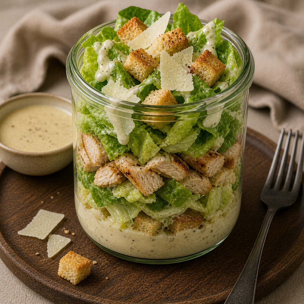 Ceasar Salad im Glas